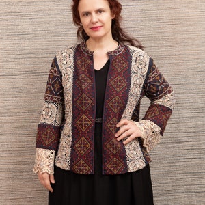 Embroidered vintage jacket, beaded boho jacket, hippie festival jacket