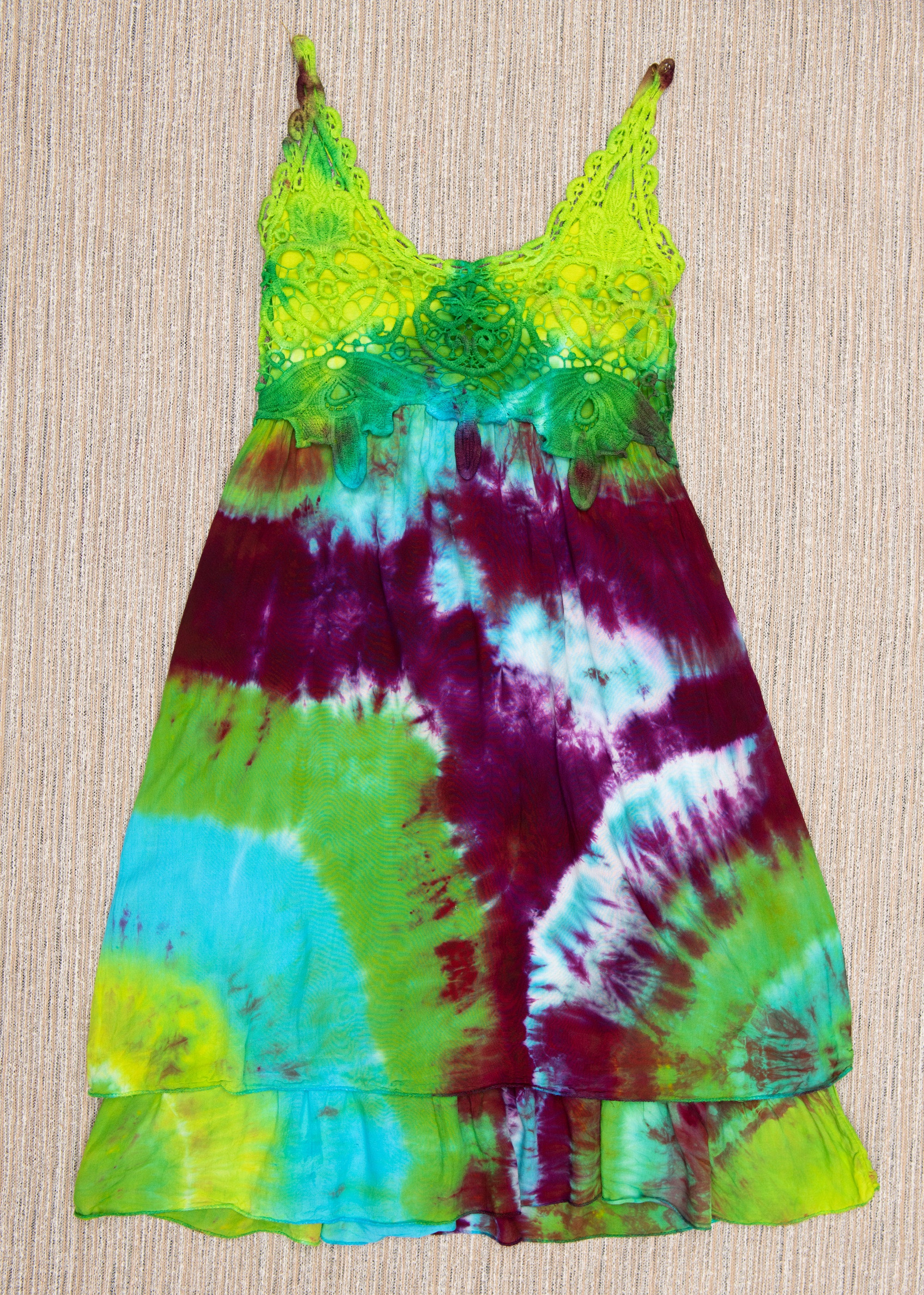white christmas dresses CROCHET ALL DAY COLORBLOCK MINI DRESS – AKIRA main image 0