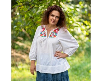 Embroidered blouse, boho hippie blouse, bohemian blouse, hippie festival blouse