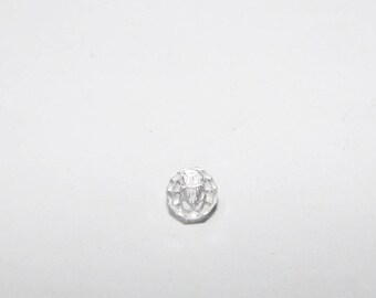 6 mm faceted rock crystal bead. (8221496)