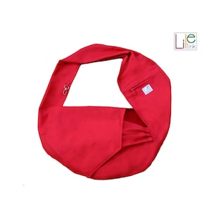 Pet sling SMALL dog sling carrier 100% COTTON red, puppy sling, pet carrier ||| LileTink