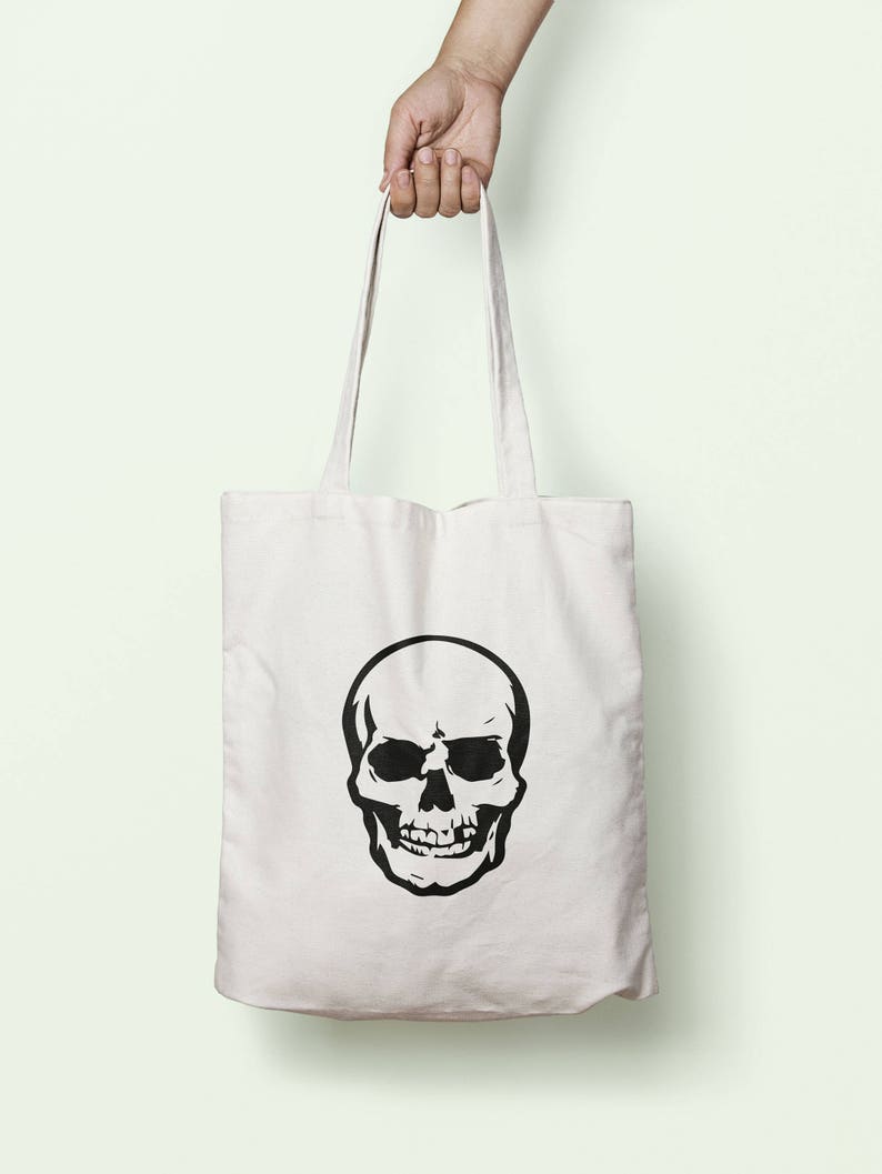 Skull Design Tote Bag Long Handles TB1011
