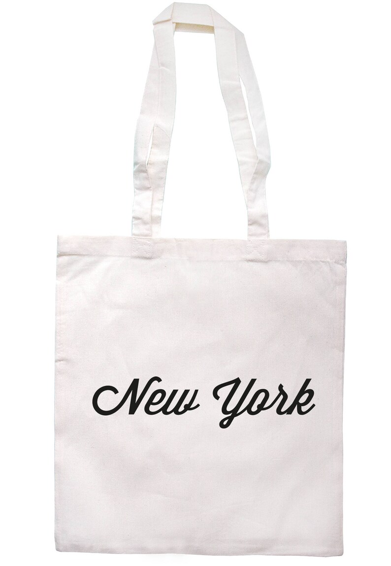 New York Tote Bag Long Handles TB00638 | Etsy