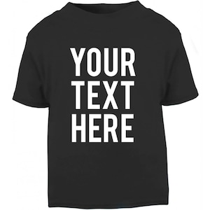 Your Text Here Personalised Print Childrens T-shirt K0001 - Etsy