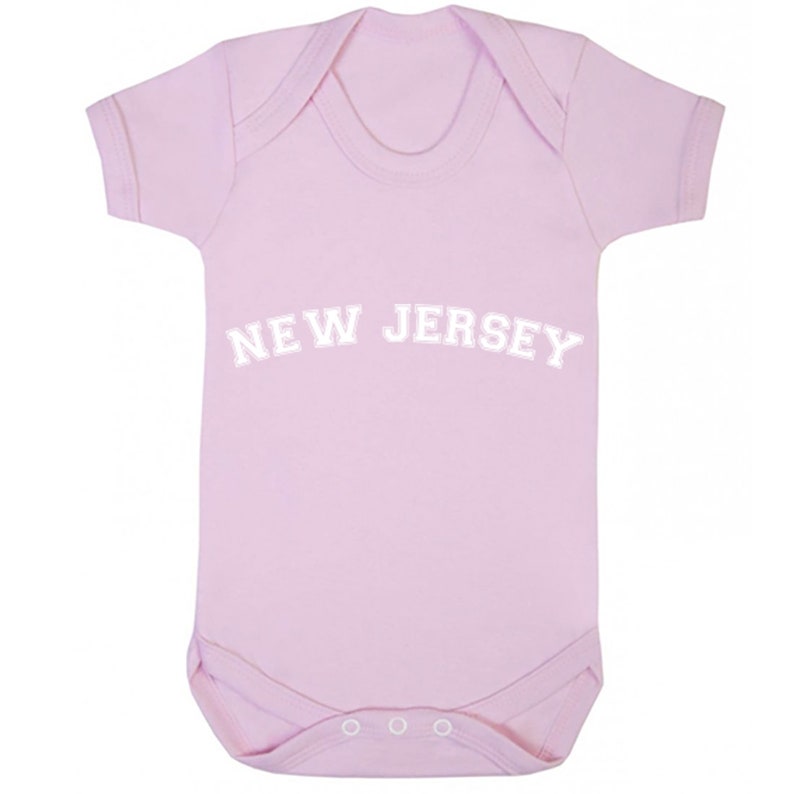 New Jersey American Font unisex short sleeve baby vest babygrow K1115