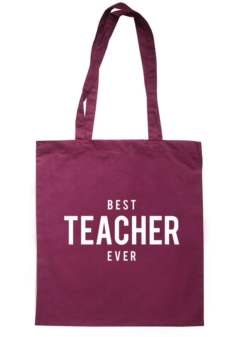 Best Teacher Ever Tote Bag Long Handles TB1310