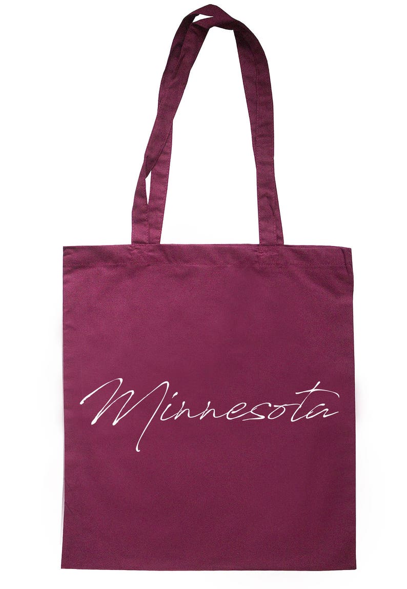 Minnesota Script Tote Bag Long Handles TB1532