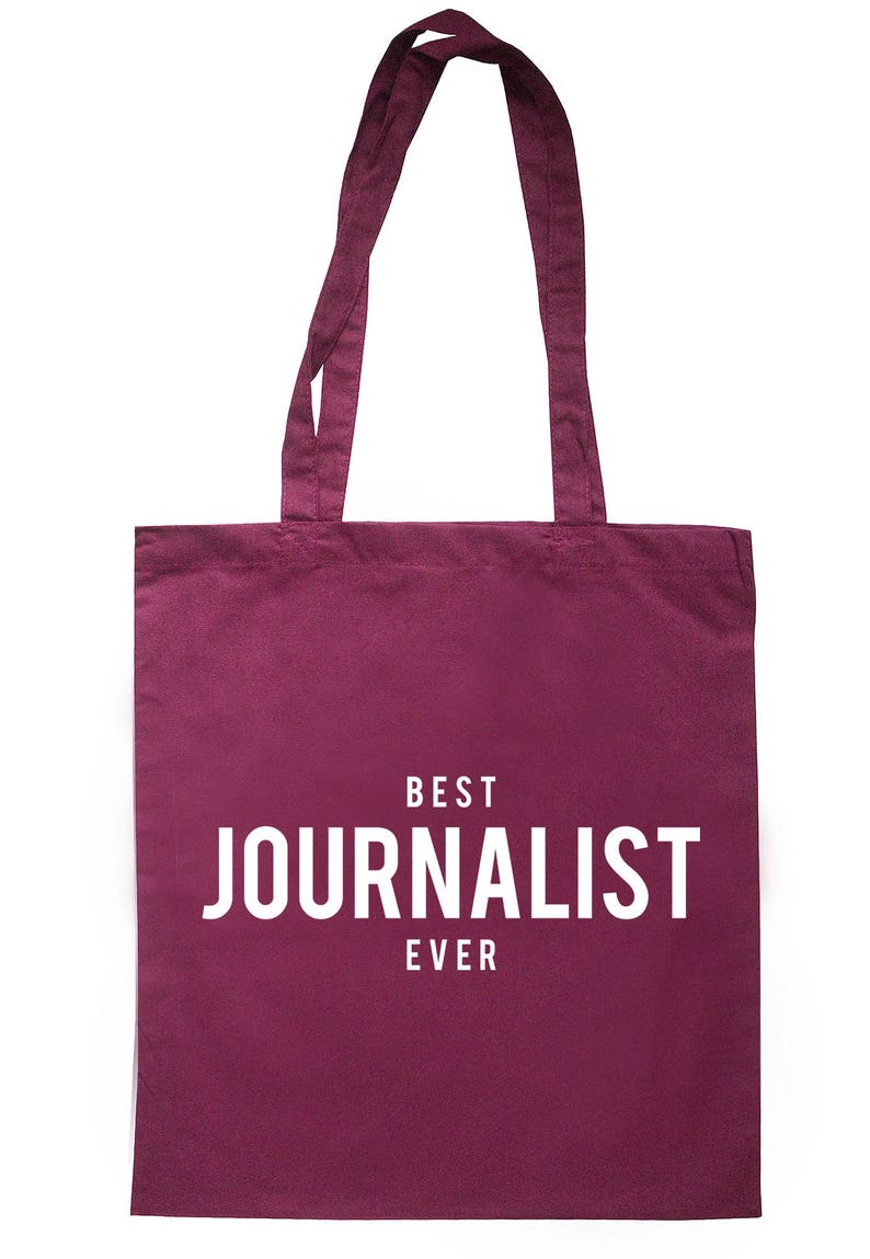 Best Journalist Ever Tote Bag Long Handles TB1292 Etsy