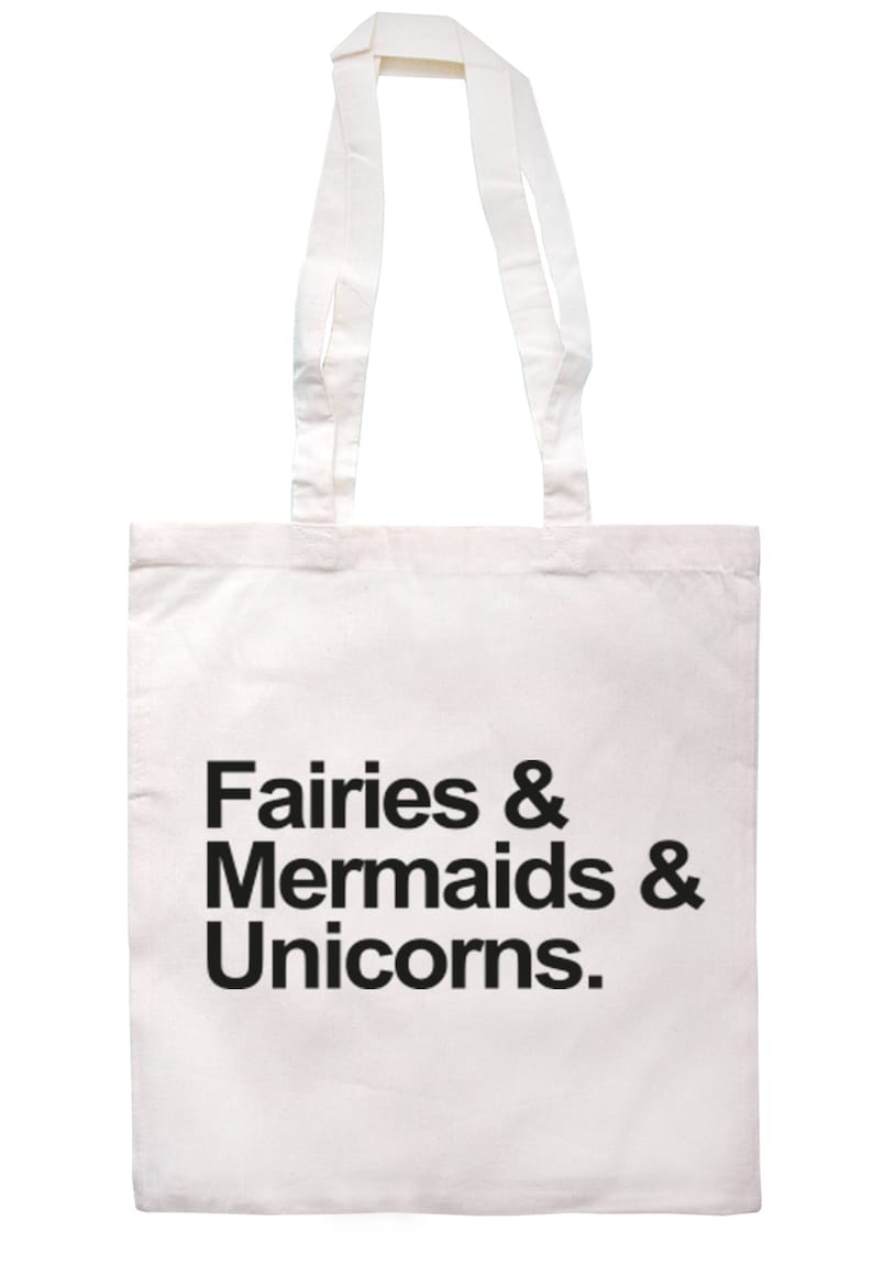 Fairies /& Mermaids and Unicorns Tote Bag Long Handles TB0100