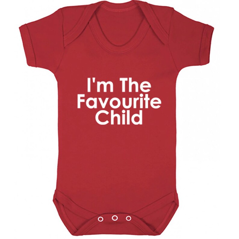 I/'m The Favourite Child unisex short sleeve baby vest babygrow K1984