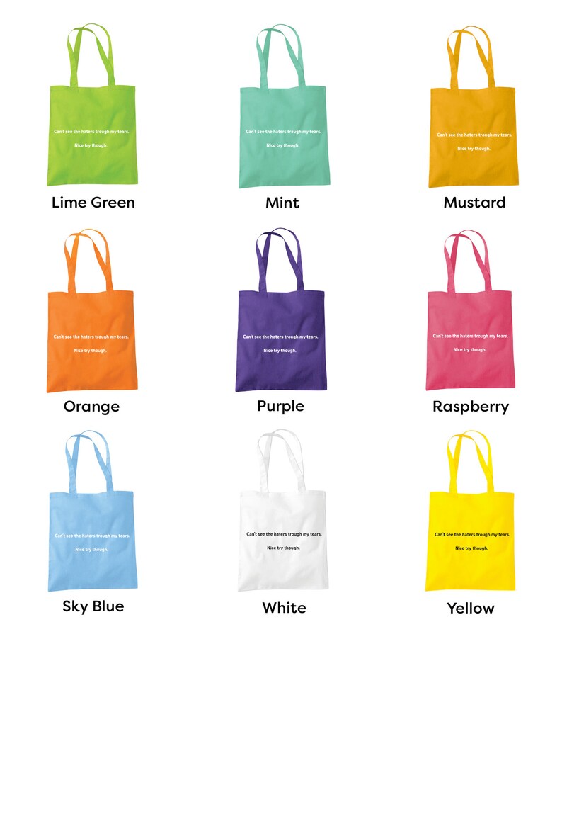 Can't See the Haters Through My Tears. Nice Try Though Etsy