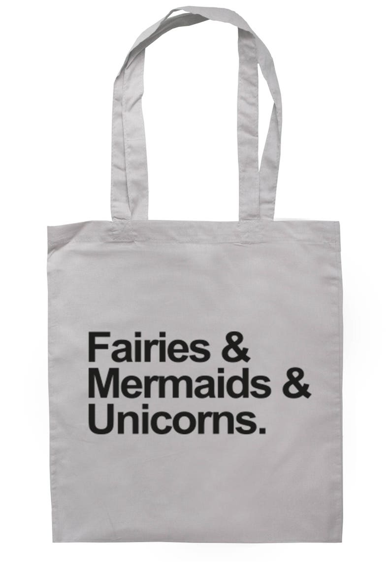 Fairies /& Mermaids and Unicorns Tote Bag Long Handles TB0100