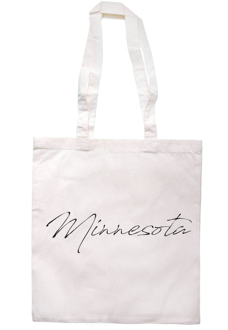 Minnesota Script Tote Bag Long Handles TB1532