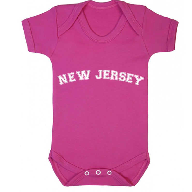 New Jersey American Font unisex short sleeve baby vest babygrow K1115