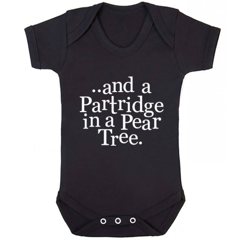 And A Partridge In A Pear Tree unisex short sleeve baby vest babygrow K1343