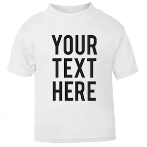 Your Text Here Personalised Print Childrens T-shirt K0001 - Etsy