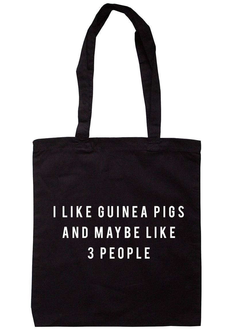 I Like Guinea Pigs And Maybe Like 3 People Tote Bag Long Handles TB1956