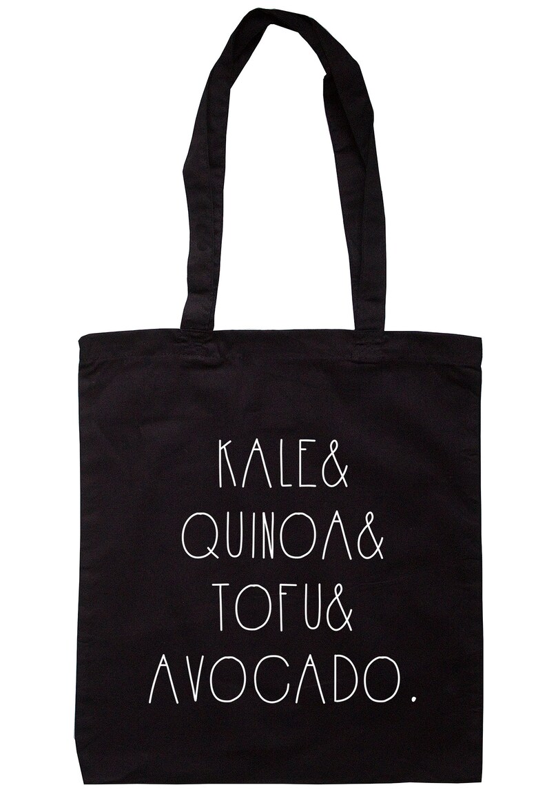 Kale Quinoa Tofu /& Avocado Tote Bag Long Handles K2311