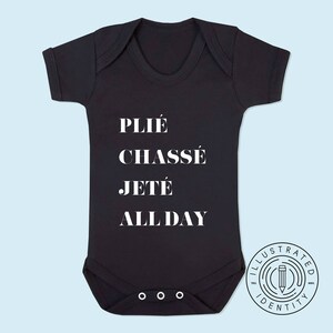 Plie Chasse Jete All Day baby vest babygrow K0088