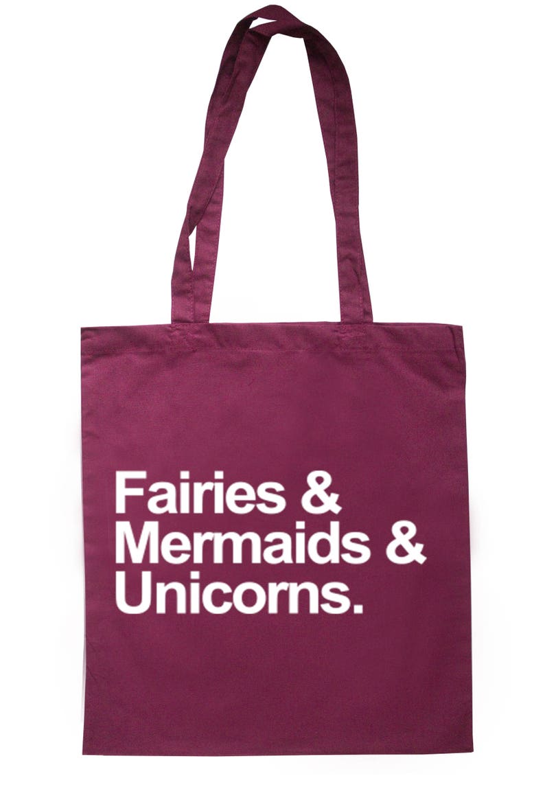 Fairies /& Mermaids and Unicorns Tote Bag Long Handles TB0100