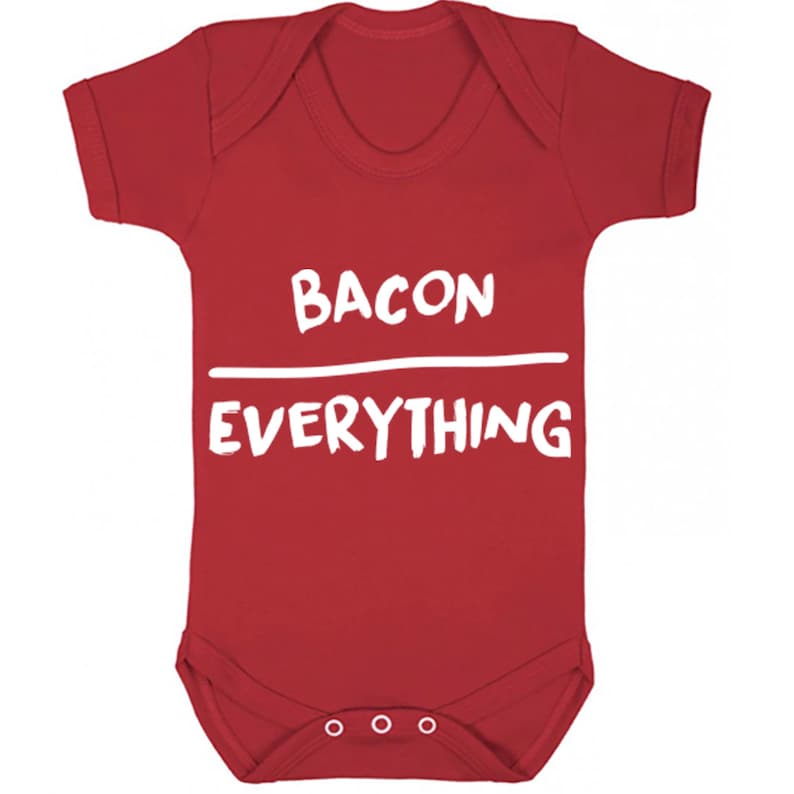 Bacon Over Everything baby vest babygrow K0125