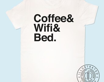 Coffee Wifi Bed unisex fit t-shirt K0391