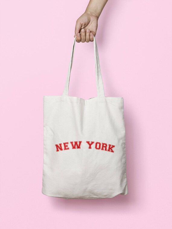 New York Tote Bag Long Handles TB0923 Etsy