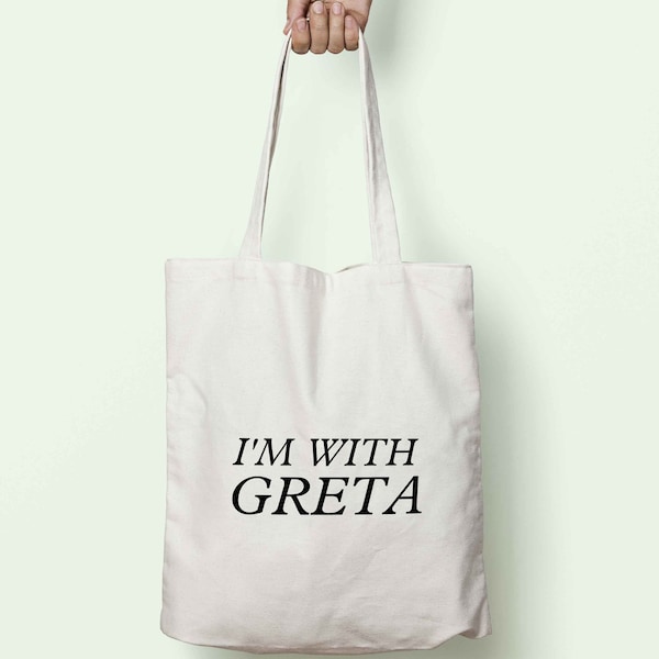 I'm With Greta Tote Bag Long Handles K2505