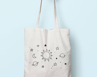 Space Art Spiral Star Glow Tote Bag Purse Handbag For Women Girls