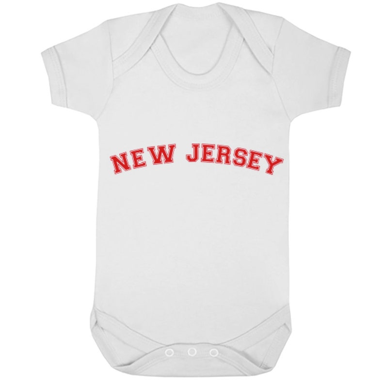 New Jersey American Font unisex short sleeve baby vest babygrow K1115