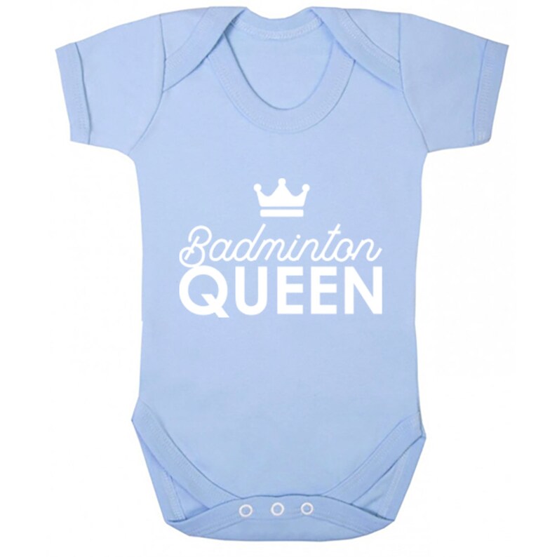 Badminton Queen unisex short sleeve baby vest babygrow K2234