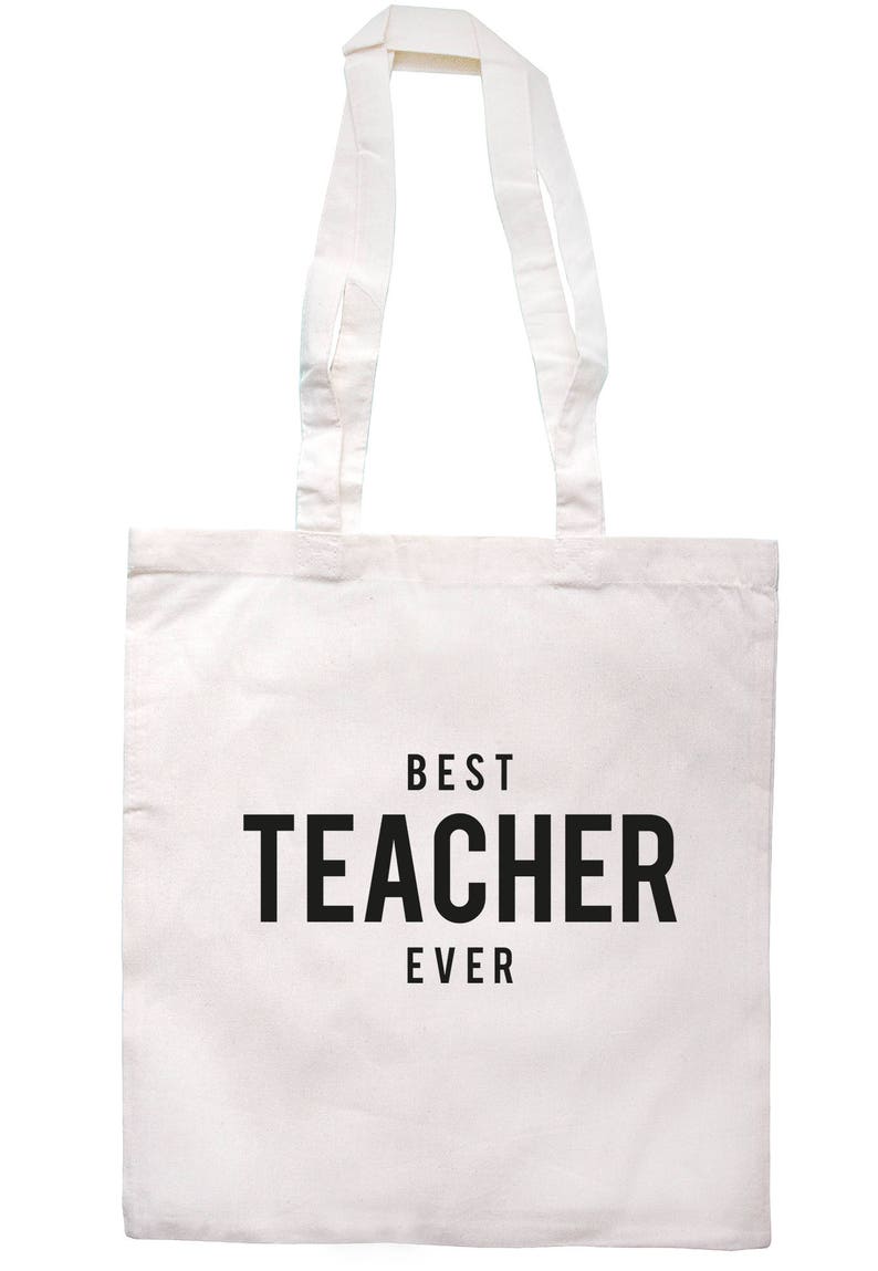 Best Teacher Ever Tote Bag Long Handles TB1310