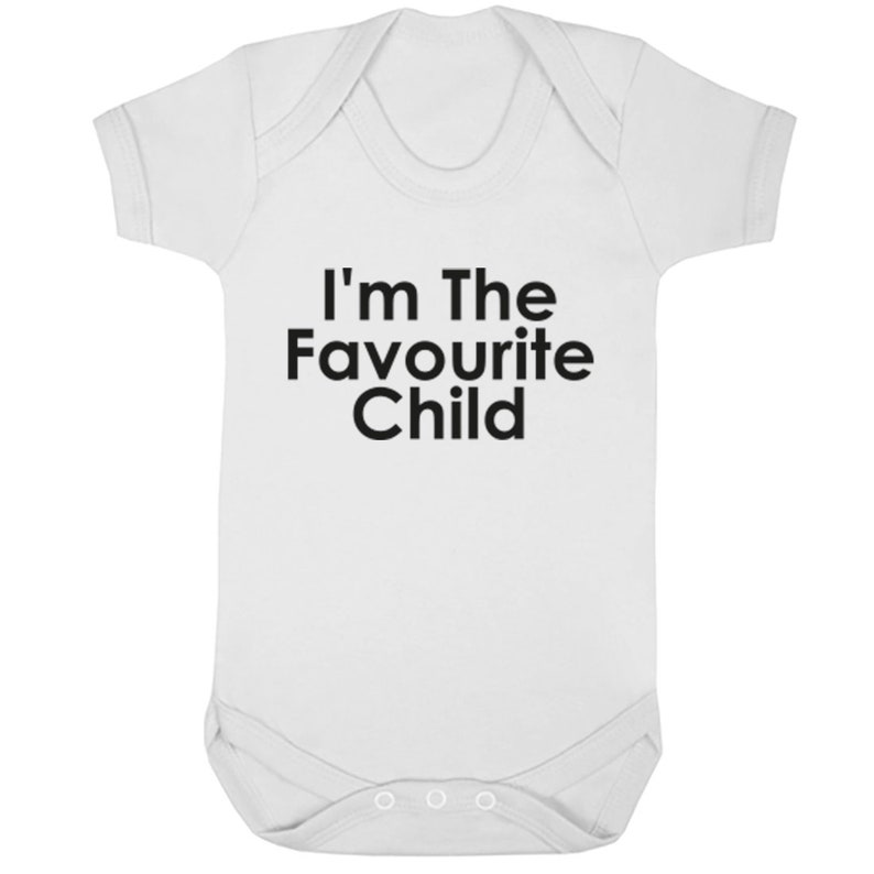 I/'m The Favourite Child unisex short sleeve baby vest babygrow K1984