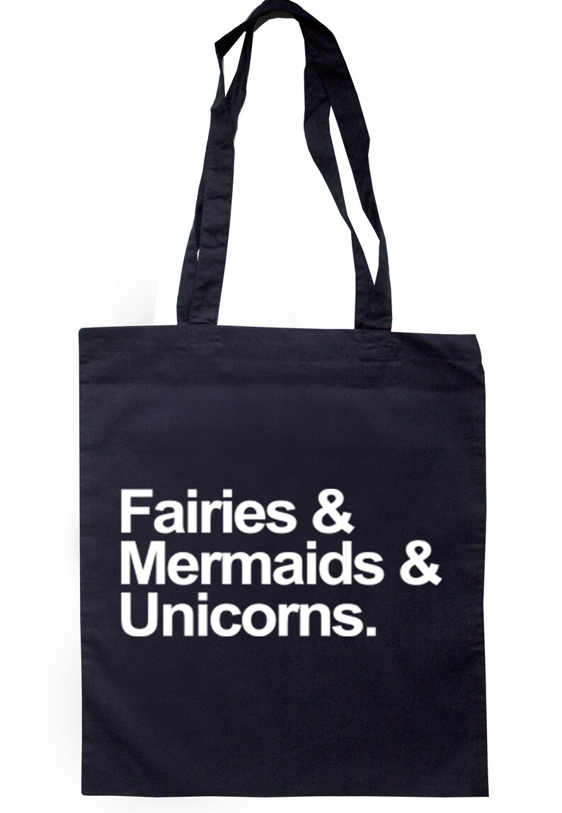 Fairies /& Mermaids and Unicorns Tote Bag Long Handles TB0100