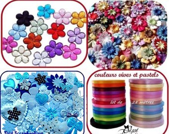SALE WHOLESALE LOT 155 RIBBON FLOWER APPLIQUE RHINESTONE SCRAPBOOKING BLUE BAPTISM