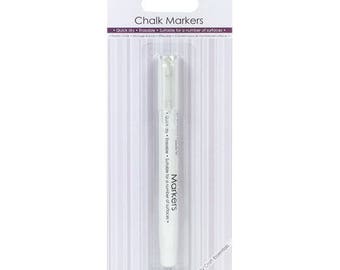 FELT CHALK MARKERS WHITE DRY ERASE MULTI SURFACES QUICK CHALK MARKER