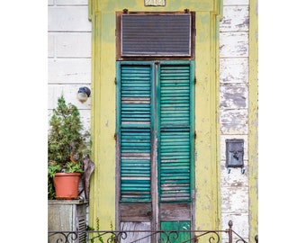 New Orleans Weathered Door Greeting Cards Design#34