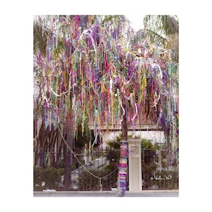 Print Bead Tree Mardi Gras New Orleans