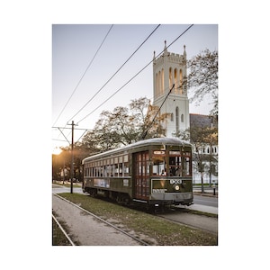 Print Streetcar Sunset New Orleans