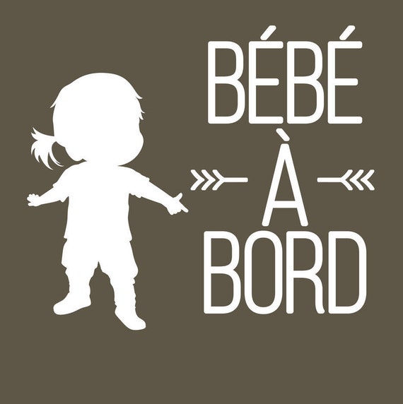 Vinyl Sticker Bebe A Bord Girl On Board Vinyl Etsy