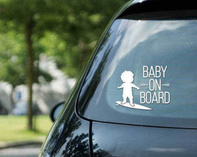 Sticker " Baby on Board " Skateboard Sign, Skater GIRL or Skater BOY