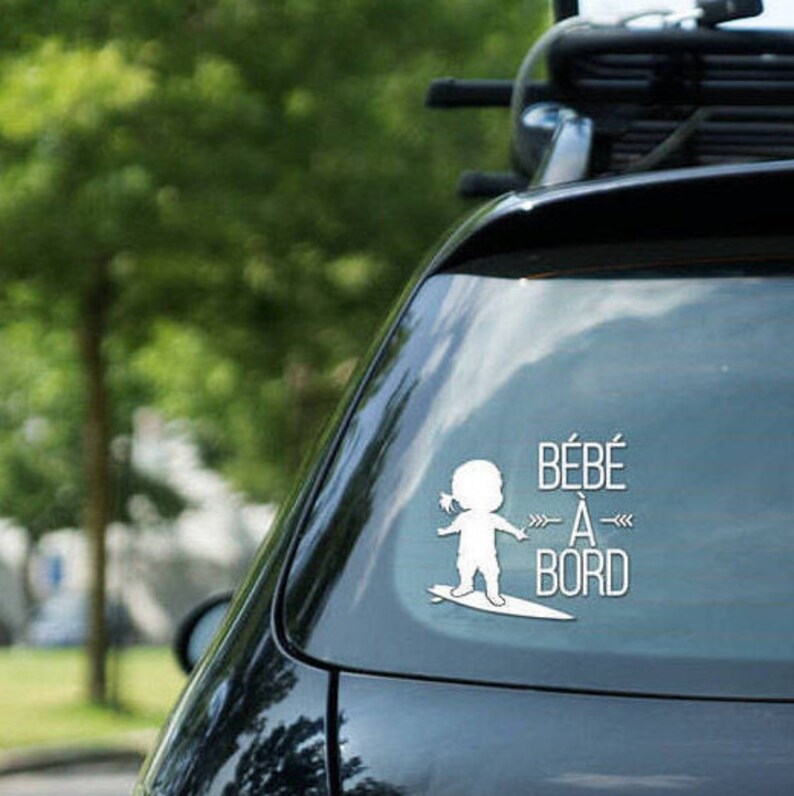Car Decal Kid Surfing Vinyl On Decal Paper Sticker B U00e9b U00e9 U00e0 Bord Surf Surfing Girl Paper Paper Party Supplies Advancedrealty Com