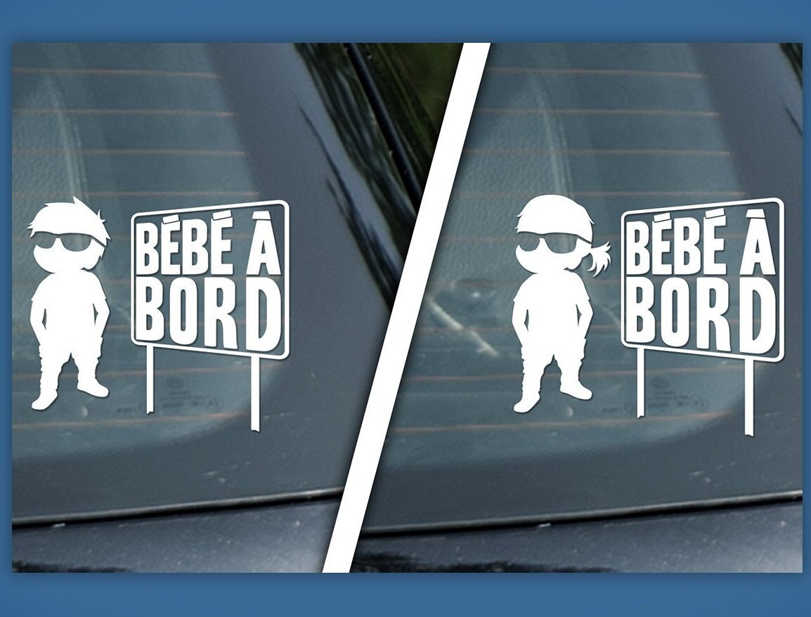 Vinyl Sticker For Car Bebe A Bord Girl Or Boy Etsy
