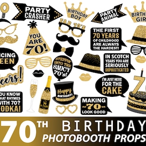 70er Geburtstag, Fotografie Requisiten, Geburtstagsdekorationen für 70er Geburtstagsparty, 70er Geburtstag Dekor
