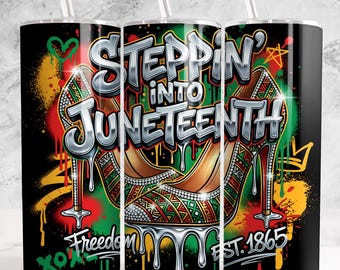 Juneteenth png, Black history png, Black Pride png, 20oz Skinny Sublimation Tumbler Design, Juneteenth Trendy Tumbler Wrap