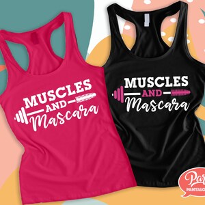 Muscles and Mascara SVG. SVG scaricabile all'istante per fanatici del fitness, scrapbooking, poster motivazionali, design di magliette, ecc.