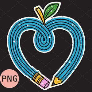 Pu&ograve; includere: Una matita blu a forma di mela con una foglia verde e una gomma rosa. La matita &egrave; fatta di glitter e ha una punta dorata.