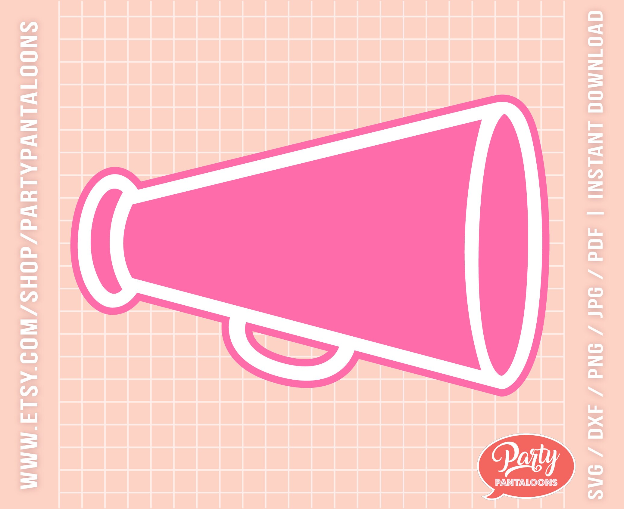 Cheer Megaphone svg cheer svg. Iron on sublimation blogs Etsy
