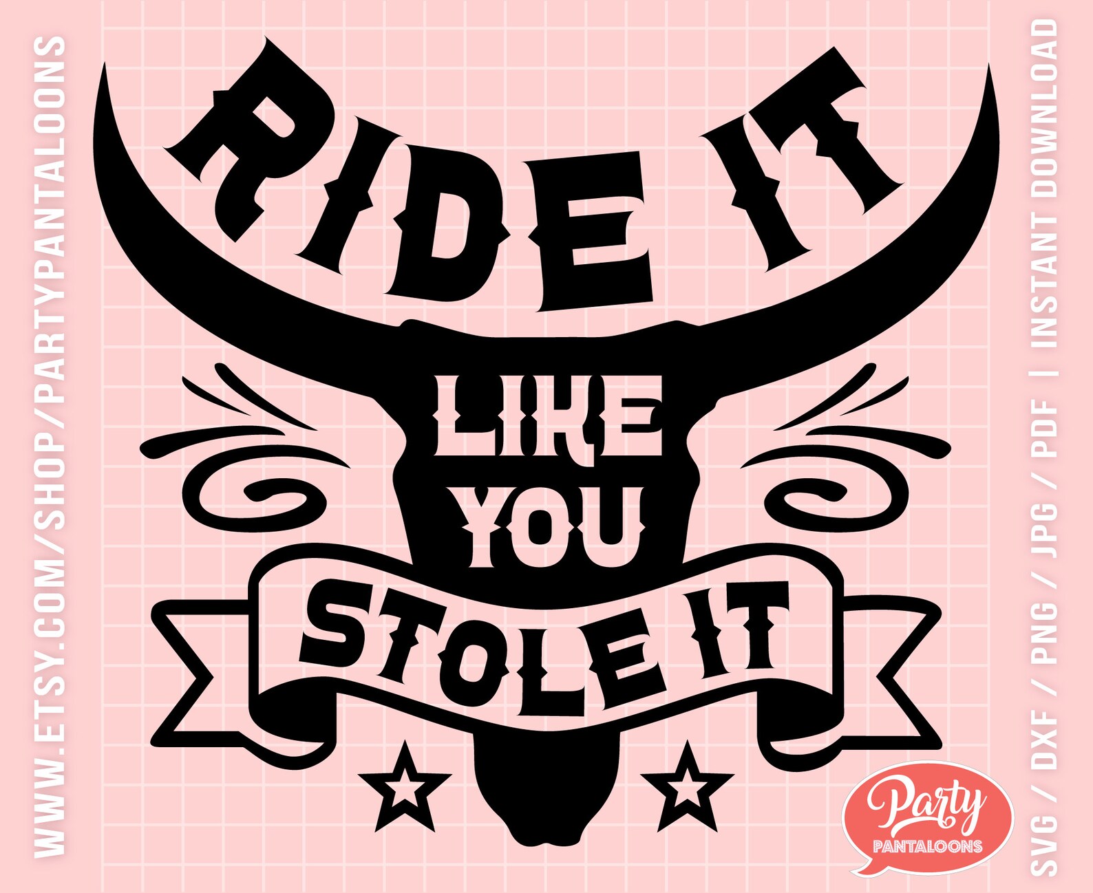 Ride it like you stole it SVG. Instant downloadable SVG for Etsy