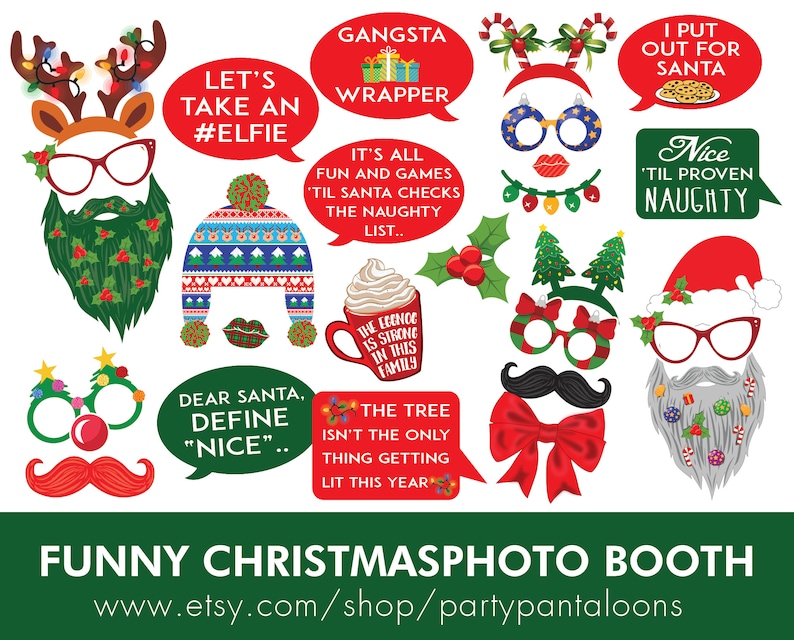 Funny Christmas Photo Booth Props 